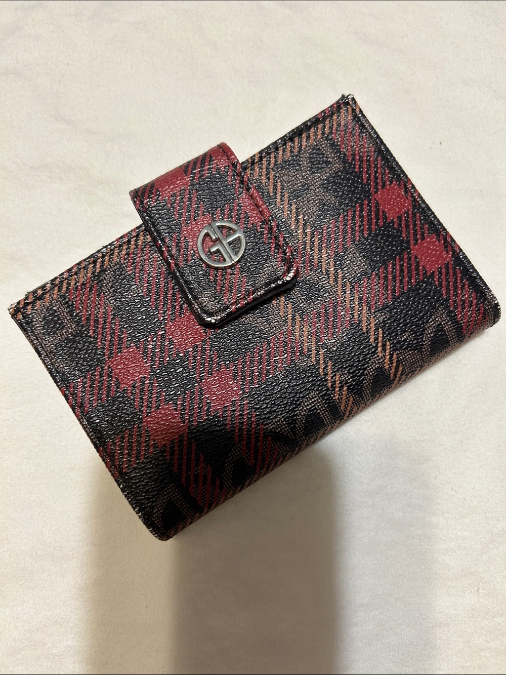 Gianni Bini Red and Black Plaid Women's Wallet